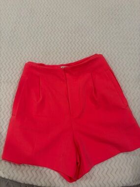 a new day Bright hot pink  High-Rise Women's dress pleated Shorts